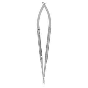 Ciseaux microsurgicaux de précision Premium PS-00100738634436, courbés à bout arrondi, 145 mm, en acier inoxydable, avec manche imprimé - Product Image 3