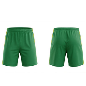 Custom Sublimated <b>Soccer</b> Jersey Set Men's Green Yellow Striped V-Neck Short Sleeve Moisture Wicking Uniforms Adult Size - Product Image 6