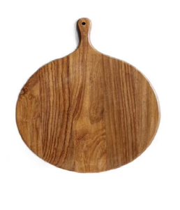Planche à découper ronde en bois pour pizza, à une main, durable, non toxique, compatible lave-vaisselle, pour servir et préparer les aliments, Uttar Pradesh - Product Image 3