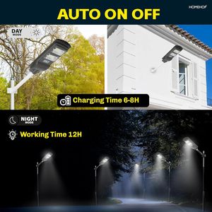 Homehop All in One 60W LED Solar Street <b>Light</b> Outdoor Waterproof with Automatic Motion <b>Sensor</b> Lamp for Home Garden Pathway - Product Image 5