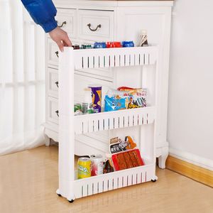 Carrello portaoggetti in plastica a 3 strati bianco YF con cassetti pratici - Product Image 3