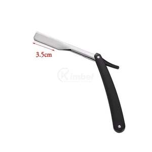 Rasoir droit à manche blanc, outil de rasage pour barbier, shavette en acier inoxydable, outils professionnels de salon - Product Image 6