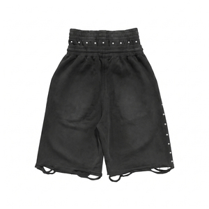 Pantalones Cortos Bermuda de Algodón para Hombre Marajdin, con Doble Cintura Ajustable, Decoración con Remaches, Estilo Casual - Product Image 2