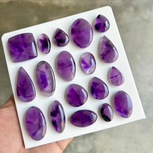 Gema de amatista Trapiche seleccionada, piedra natural morada hecha a mano para la fabricación de joyas, cabujón suelto. - Product Image 3