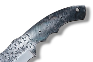 Couteau de traqueur en acier carbone forgé à la main, 10 pouces OAL, lame fixe pleine longueur, pour la chasse et les activités de plein air, kit de fabrication de couteau personnalisé DIY - Product Image 2