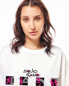 T-shirt blanc surdimensionné avec imprimé graphique Must Play - Product Image 5