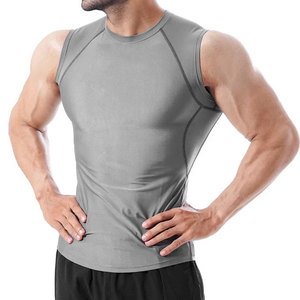 Top Deportivo de Compresión sin Mangas con Cuello Redondo de Secado Rápido para Yoga y Gimnasio, Fabricado con Spandex y Nailon, Venta al Por Mayor - Product Image 1