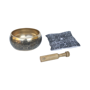 ขันเสียงแบบทิเบต ดีไซน์โรงงาน ผลิตจากทองเหลือง เหมาะสำหรับการทำสมาธิ ขนาดพอดีมือ - Product Image 1