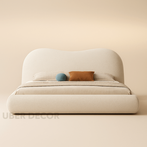 เฟอร์นิเจอร์ห้องนอนจำเป็นสไตล์โมเดิร์นห้องนอนจมน้ำเตียงโค้งขนาดเล็ก Wabi-Sabi - Product Image 6