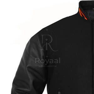 เสื้อแจ็คเก็ตเลตเตอร์แมนคุณภาพสูงสั่งทำพิเศษพร้อมโลโก้ เสื้อผ้าแฟชั่นขายดี แขนหนัง สำหรับผู้ชาย - Product Image 6