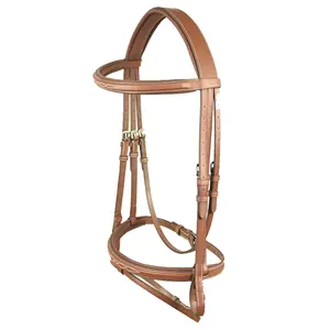 Exclusive Attractive Design Premium Soft Cow Eco Leather Flash Noseband Bridle for Horse Riding from Indian Exporter & Supplier