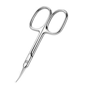 Ciseaux à cuticules incurvés en acier inoxydable de 9,5 cm - Coupe-ongles professionnel durable à pointe aiguisée pour manucure, pédicure, beauté - Product Image 1