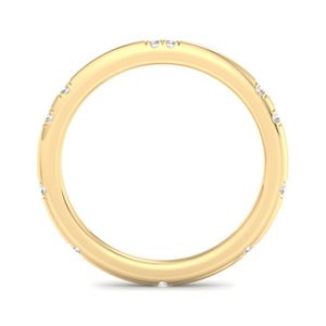 Bague d'éternité minimaliste en or rose de luxe sertie de diamants, coupe brillante ronde, empilable, bijoux de mode pour femmes - Product Image 6