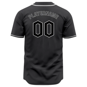 Camiseta de Béisbol Negra de Manga Corta con Botones, Uniforme de Equipo Personalizado, Ligera, Transpirable, Deportiva - Product Image 3