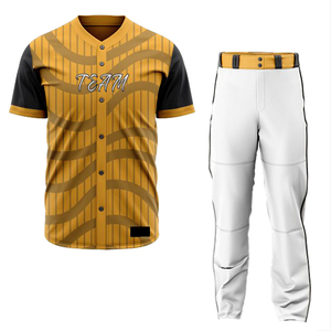 Nuevo diseño de uniforme de béisbol de alta calidad de secado rápido en venta al por mayor a precio económico, conjunto de camiseta y pantalones de béisbol transpirables - Product Image 1