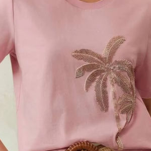 Handmade Beaded Embroidery 100% Cotton Crew Neck Tank <b>top</b> Women Slim Fit <b>Top</b> Colorful Fish Patch Summer Casual Apparel Premium - Product Image 1