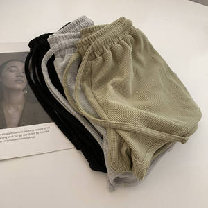 Custom Summer High Waist Shorts for Women Casual Solid Colors Quick Dry Skinny Fit Elastic Waist Comfortable <b>Hot</b> Sale New Style - Product Image 3