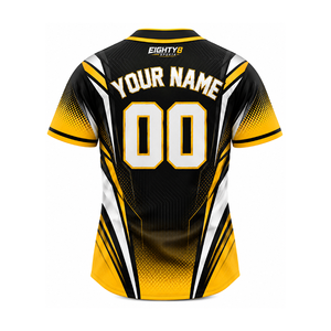 Custom <b>Men</b> Baseball <b>Jersey</b> Full Button Sublimation Breathable Short Team Uniform Personalized Name Number Sports <b>Shirt</b> Wholesale - Product Image 3