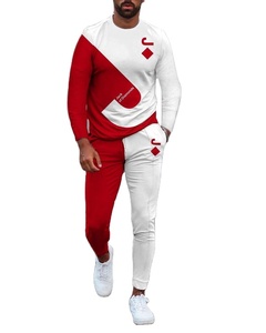 Chándal de hombre ajustado de diseño personalizado, nuevo estilo, ropa de gimnasio de lana para correr, Fitness, traje de sudor con logotipo impreso y sublimación - Product Image 1