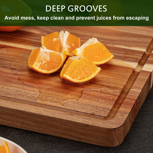 Tabla de cortar de madera artesanal de primera calidad para preparar, cortar, rebanar y servir alimentos en la cocina. - Product Image 3