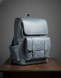 Sac à dos pour ordinateur portable en cuir véritable, design personnalisé, imperméable, portable, multifonctionnel, pour l'école, les affaires, les loisirs, les voyages, les étudiants - Product Image 3