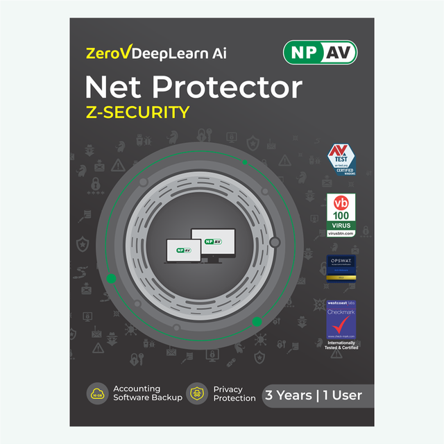 Net Protector Antivirus For PC Z Security 2026 1 User 3 Year Computer Protection Software Digital Activation License