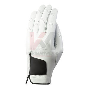 Gants de golf personnalisés avec paume en cuir Cabretta souple, dos respirant, coutures renforcées et service OEM - Product Image 1