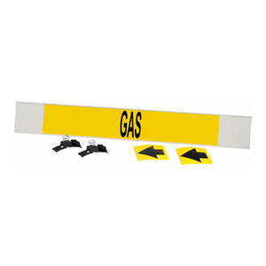 เครื่องหมายท่อแก๊ส Brady GAS ประสิทธิภาพสูง สำหรับการระบุตำแหน่งท่อแก๊สภายในและภายนอกอาคาร - Product Image 1