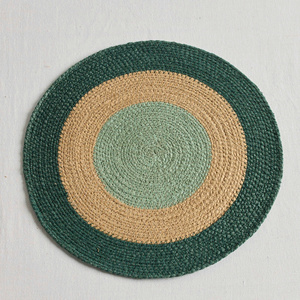 Set de table décoratif tissé en fibres naturelles, tapis de table personnalisé, vente en gros, fait main, style bohème, artisanat vietnamien - Product Image 3