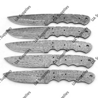Couteau utilitaire tactique de survie pour le camping, personnalisable, professionnel, léger, en acier Damas, à lame biseautée, pour la fabrication DIY, modèle Raindrop