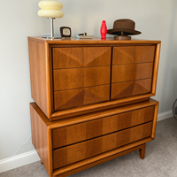 Commode moderne du milieu du siècle en noyer réglable à 8 tiroirs, meuble de rangement pour chambre à coucher, décoration intérieure