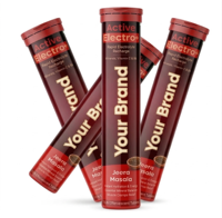 Tabletas Efervescentes de Vitamina C, B12 y Minerales Sin Azúcar para Adultos, Marca Propia/OEM, con Sabor a Jeera Masala, Paquete de 20 Tabletas