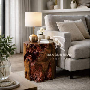 Taburete de Madera de Teca Resistente con Diseño Minimalista Ajustable para el Hogar, Villa, Dormitorio y Hotel - Product Image 3