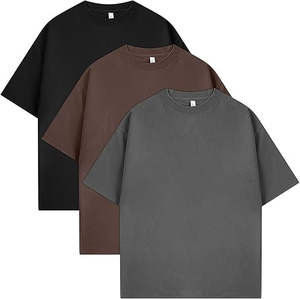 Camisetas Cortas de Algodón 100% Transpirables con Cuello Redondo para Hombre, Estampadas, de Alta Calidad, Ajuste Holgado, Hombros Caídos, Venta al por Mayor - Product Image 2
