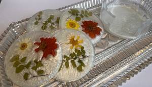 Unique Luxury 5mm Eco-Friendly Resin <b>Coaster</b> with Heat Resistant Surface Handmade Florals & Tree Pattern Premium Home Decor - Product Image 5