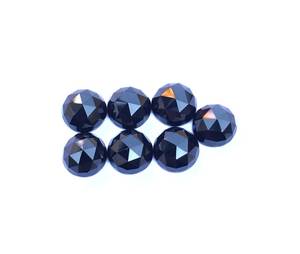 Prix de gros Spinelle noire naturelle, pierre précieuse en vrac, taille rose, forme ronde, tailles de spinelle disponibles, pour la fabrication de bijoux - Product Image 2