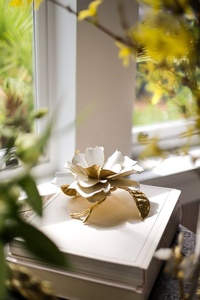 leaf decorative tray modern luxury centerpiece ginkgo inspired home decor decorative metal sculpture gold butterfly centerpiece - Product Image 5