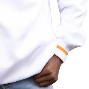 Sudadera Blanca Vintage Sigma Gamma Rho Unisex con Letras Griegas en Chenilla, Cuello Redondo, Estilo Casual Urbano - Product Image 4