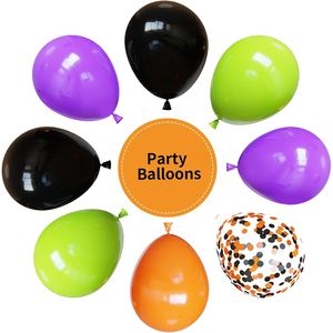 67 Palloncini in Lattice da 12 Pollici Neri, Arancioni, Viola e Verdi per Decorazioni di Compleanno e Halloween - Product Image 3