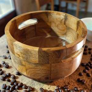 Frutero de Madera de Acacia Maciza Pulida de Primera Calidad, Decoración Rústica para Cocina y Comedor, Duradero y Ecológico para Fiestas - Product Image 1