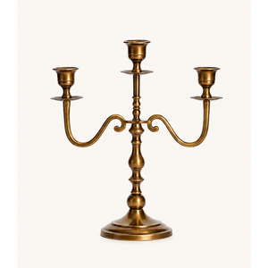 Candélabre en métal à 3 bras pour centres de table de mariage, doré, vintage, porte-bougie à 3 têtes, vente en gros, décoration de table pour événements - Product Image 1