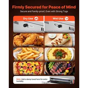 Commercial <b>Electric</b> Standard Warming Drawer <b>Warmer</b> Stainless Steel <b>Food</b> <b>Warmer</b> Freestanding 85-185 Fahrenheit Wide Temperature - Product Image 4