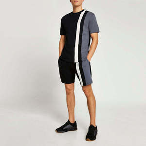 Summer Men Tracksuit Two Piece Shorts <b>Set</b> Casual Short Sleeve T Shirt and Shorts Trendy Mens Matching Sweatsuit - Product Image 2