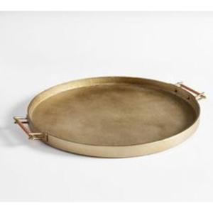 Plateau de service artistique en laiton, fait main, plat décoratif en métal, vaisselle décorative pour la salle à manger, la maison, l'hôtel, le restaurant, les mariages et les célébrations - Product Image 5