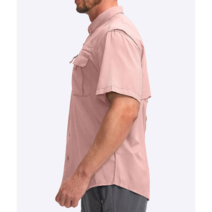 Camisetas de pesca Active Movement con doble costura de algodón y spandex, ropa profesional ligera para hombre. - Product Image 5