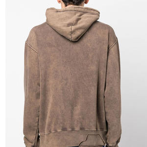 Sudadera con capucha extragrande para hombre, lavada al ácido, de alta calidad, para uso casual, hecha a medida, con OEM - Product Image 4