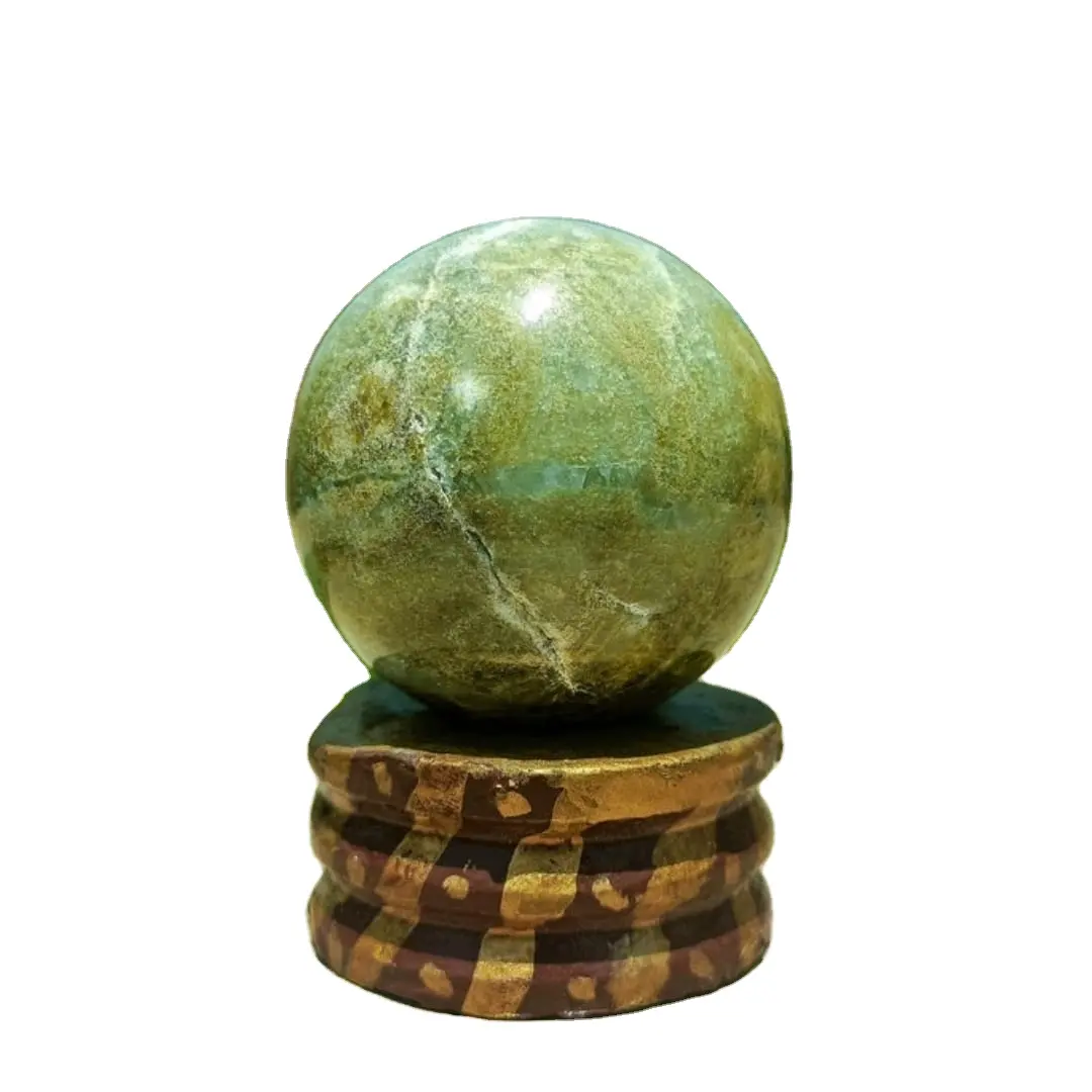 Bola Kristal Bola Vauvianite Buatan Tangan | Bola Batu Permata VESUVIANITE Indah Dipoles dengan Harga Grosir