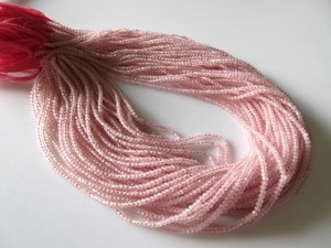 ลูกปัดโรสควอตซ์ธรรมชาติทรงกลมเหลี่ยมเพชรพลอย คุณภาพเยี่ยม ตัดเรียบเนียน เหมาะสำหรับทำเครื่องประดับ - Product Image 5