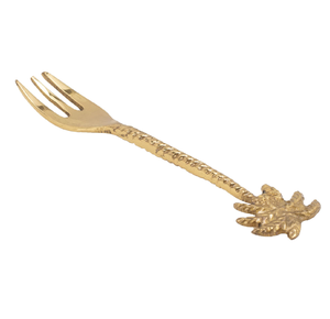 Elegant Brass Fork Twisted Handle And Pineapple design 2 <b>Pieces</b> Fork Spoon <b>Set</b> At Lowest Price - Product Image 2