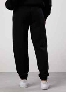 Conjunto Deportivo Informal para Mujer, Color Negro Sólido, Cuello Redondo, Corte Holgado, Manga Larga, para Otoño, Fabricante OEM ODM - Product Image 6